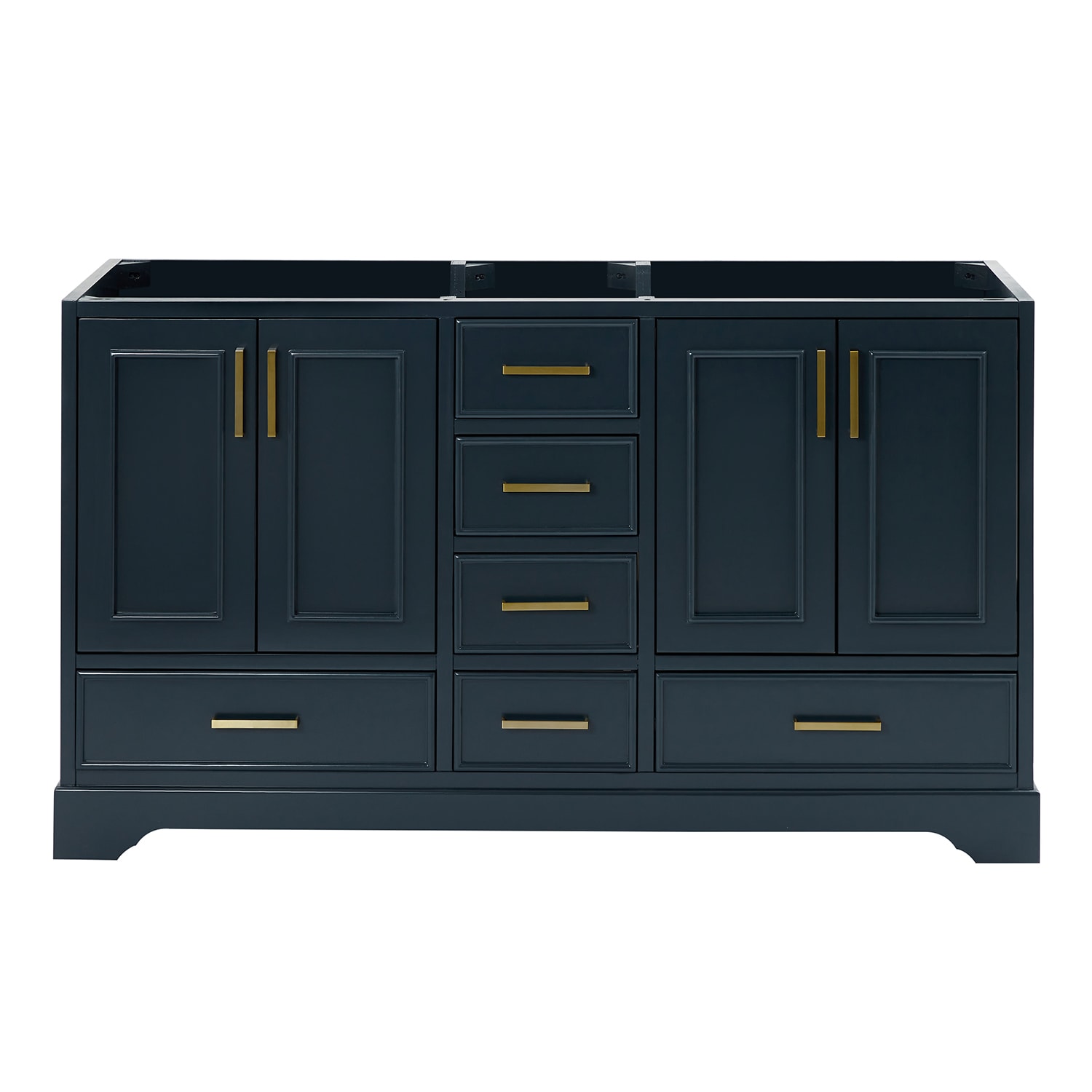 ARIEL M060D-BC-MNB Stafford 60.75-in Midnight Blue Bathroom Vanity Base Cabinet without Top
