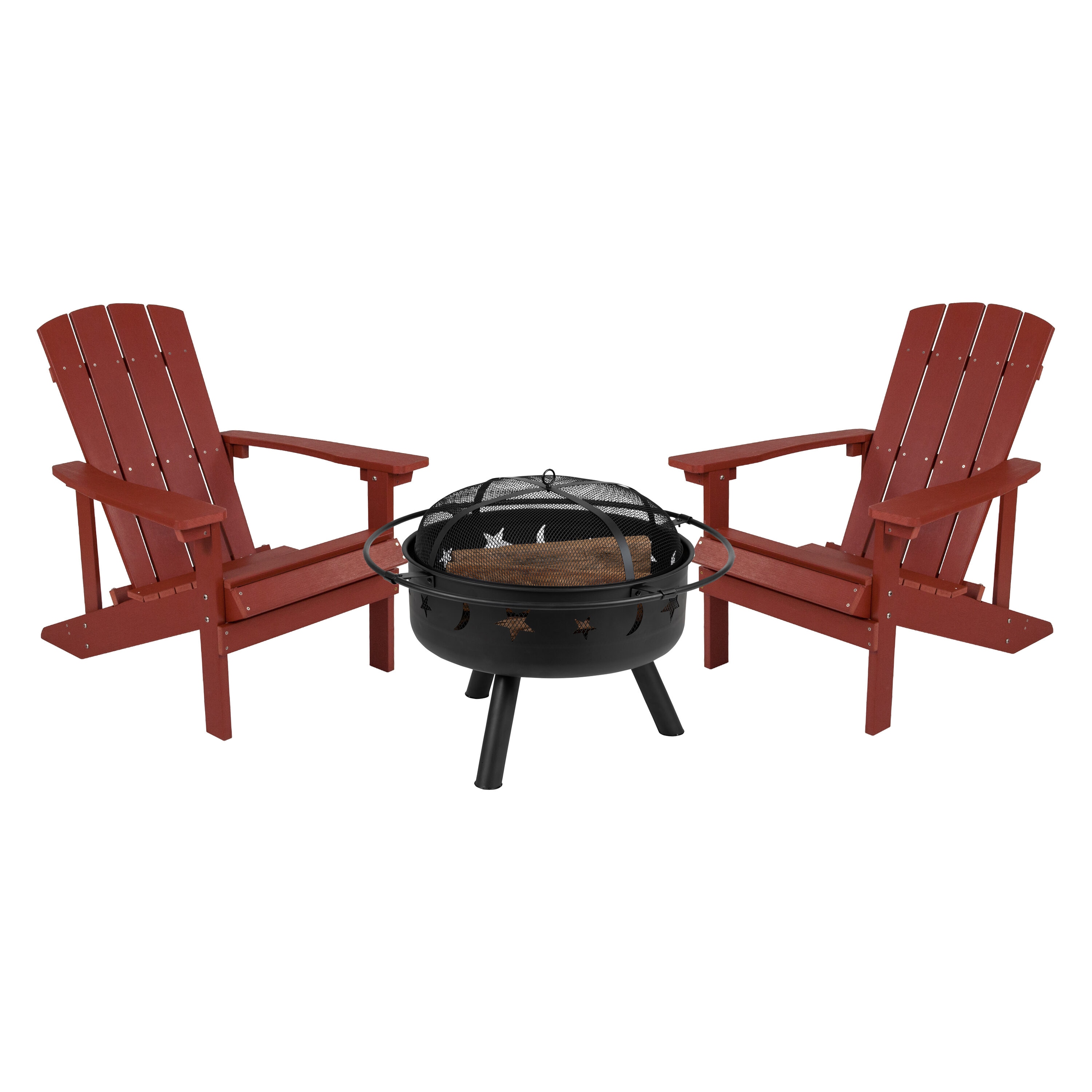 Flash Furniture 889142989370 Charlestown 3 -Piece Patio Conversation Set