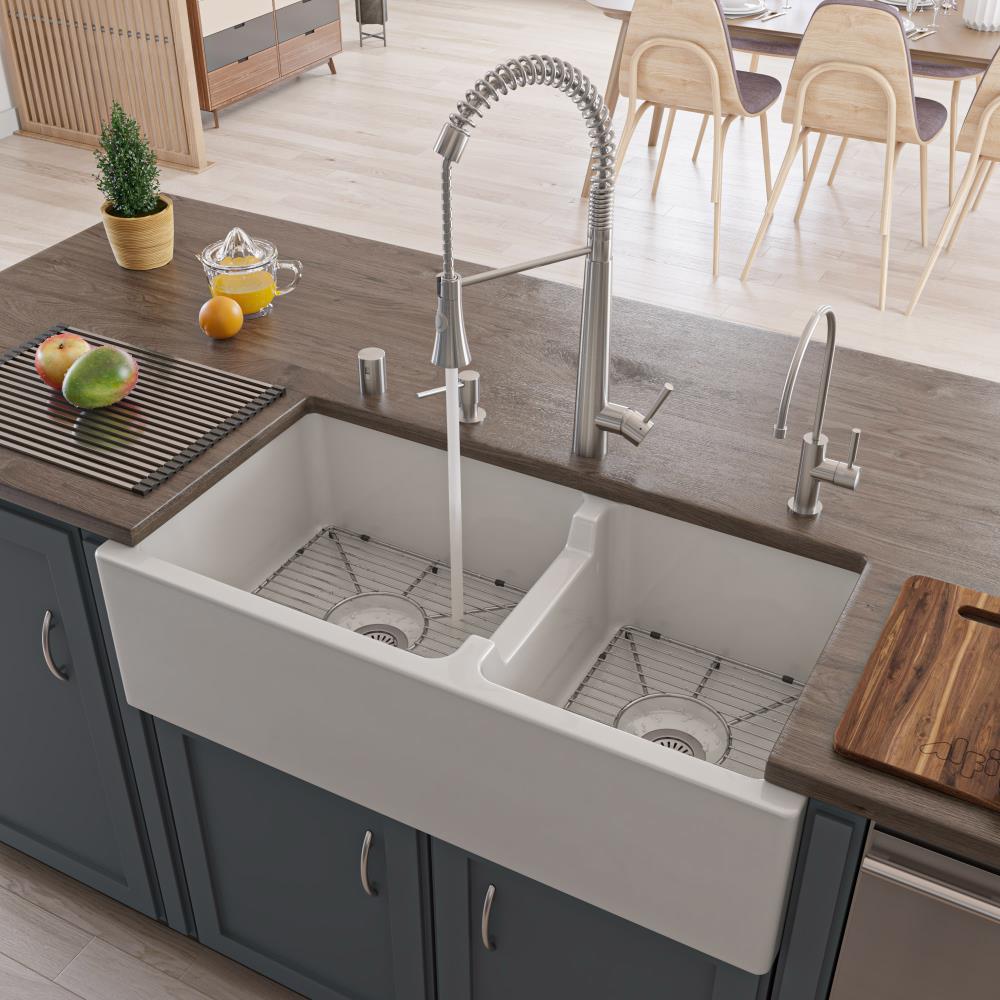 Stainless Steel Commercial Spring Kitchen Faucet with Pull Down Spray