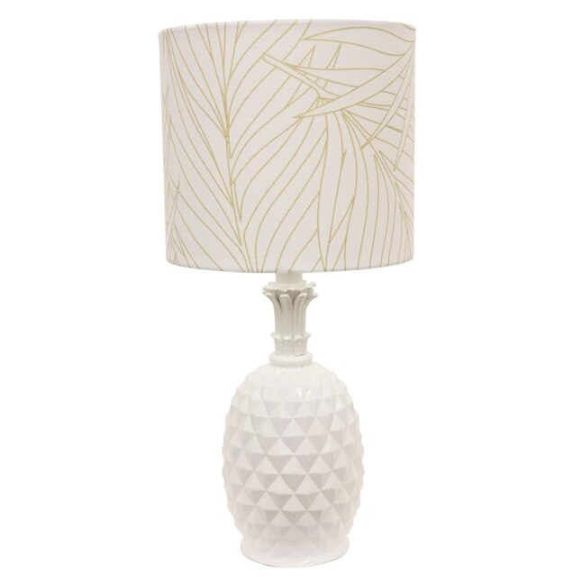 Decor Therapy Pienapple 19 In White, How To Decorate A White Lamp Shade
