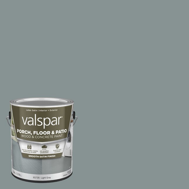 Valspar Light Gray Satin Exterior Porch And Floor Paint 1 Gallon In The Department At Com - Valspar Floor Paint Color Chart