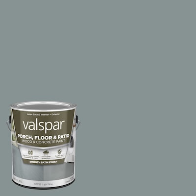 Valspar Light Gray Satin Exterior Porch And Floor Paint 1 Gallon In The Department At Com - Outdoor Cement Paint Colours