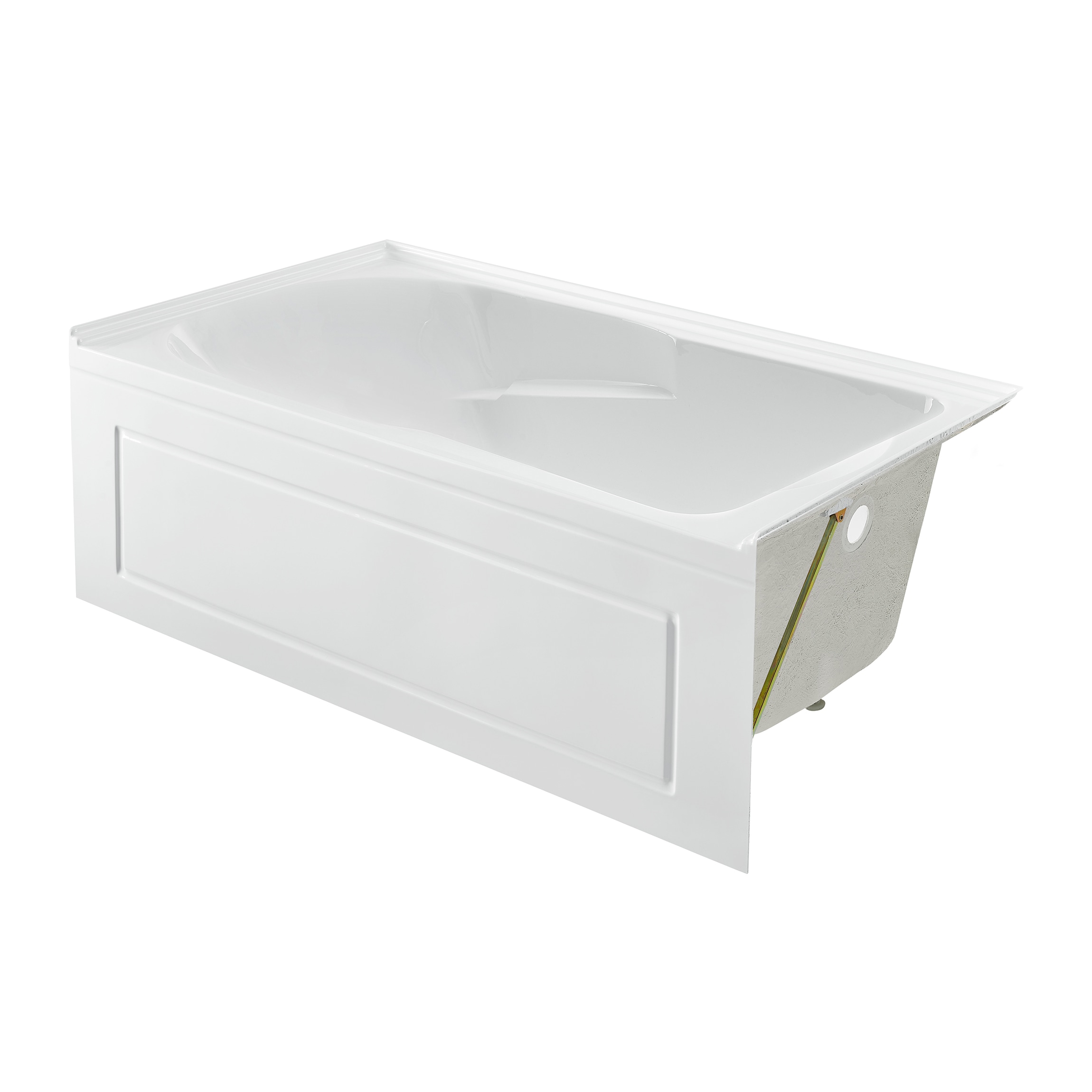 Concorde 60" Glossy White Acrylic Alcove Bathtub with Apron