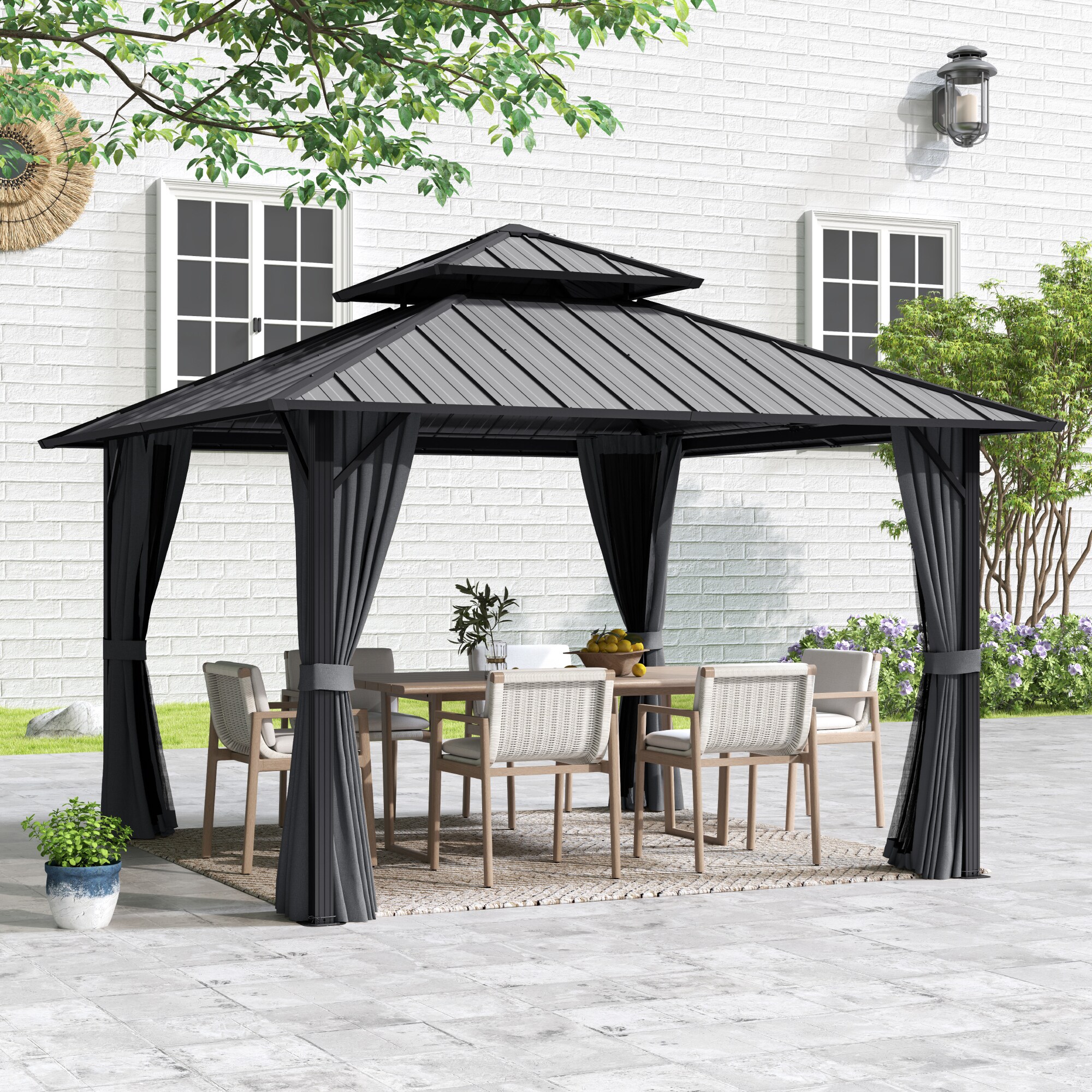  EL-ZPTPSJ-1212-H-WL3 Wood-Resin-Gazebos - View #7