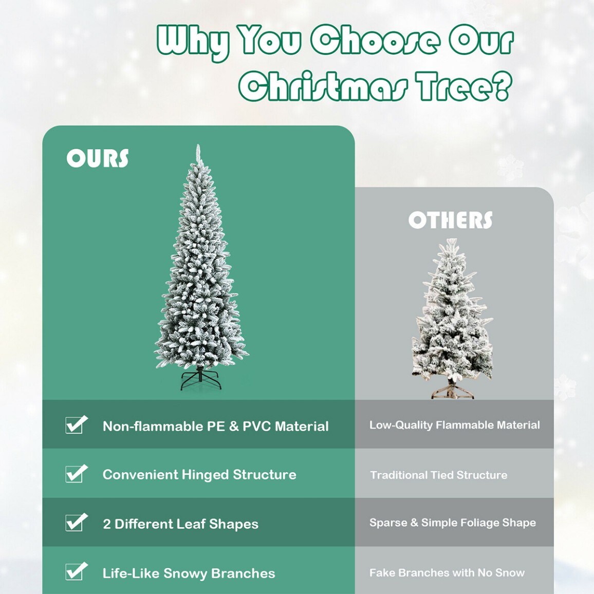 WELLFOR HYJ22867 Artificial-Christmas-Trees - View #3