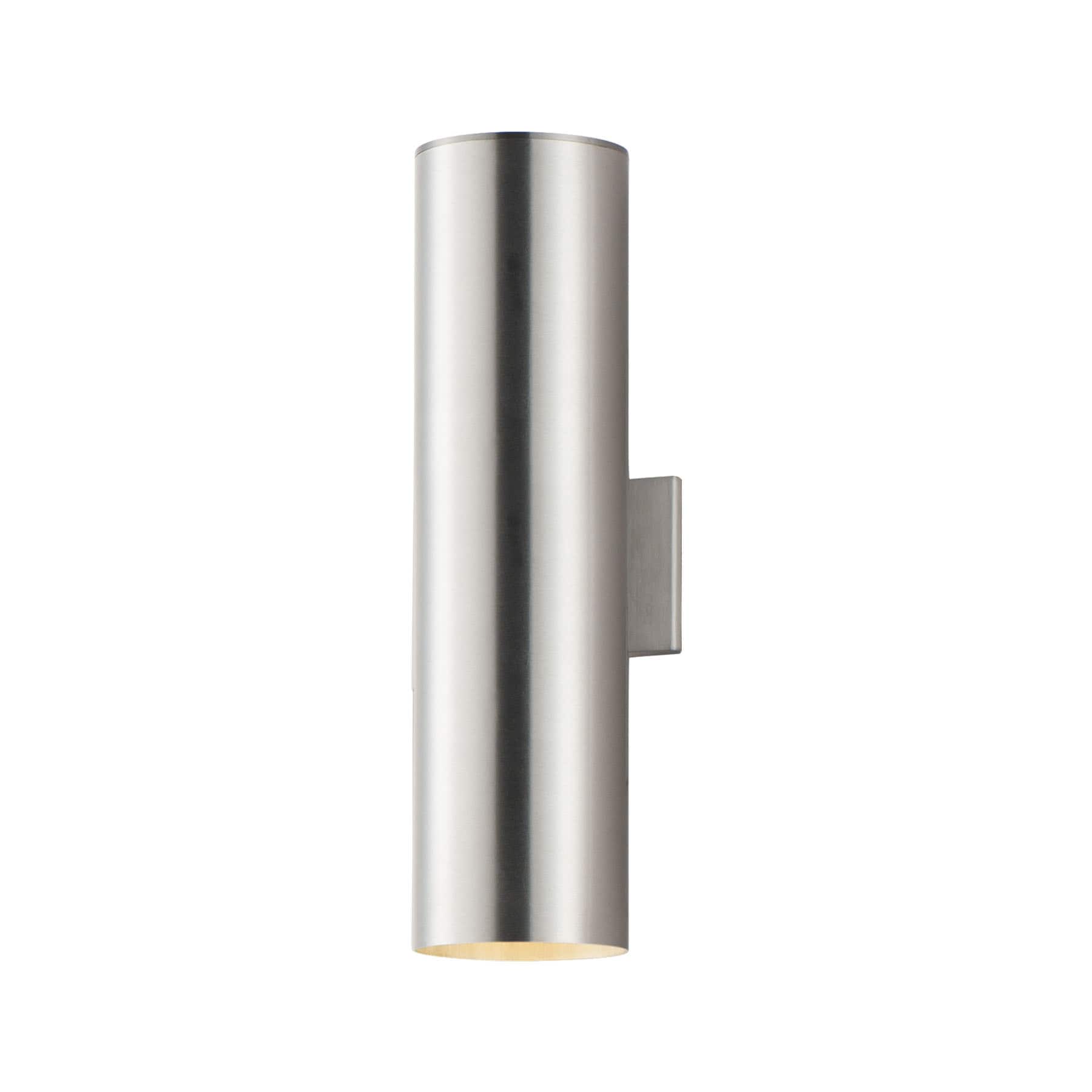 Maxim Lighting 86405AL Outpost 2 -Light 22-in H Brushed Steel Hardwired Integrated LED Outdoor Wall Light