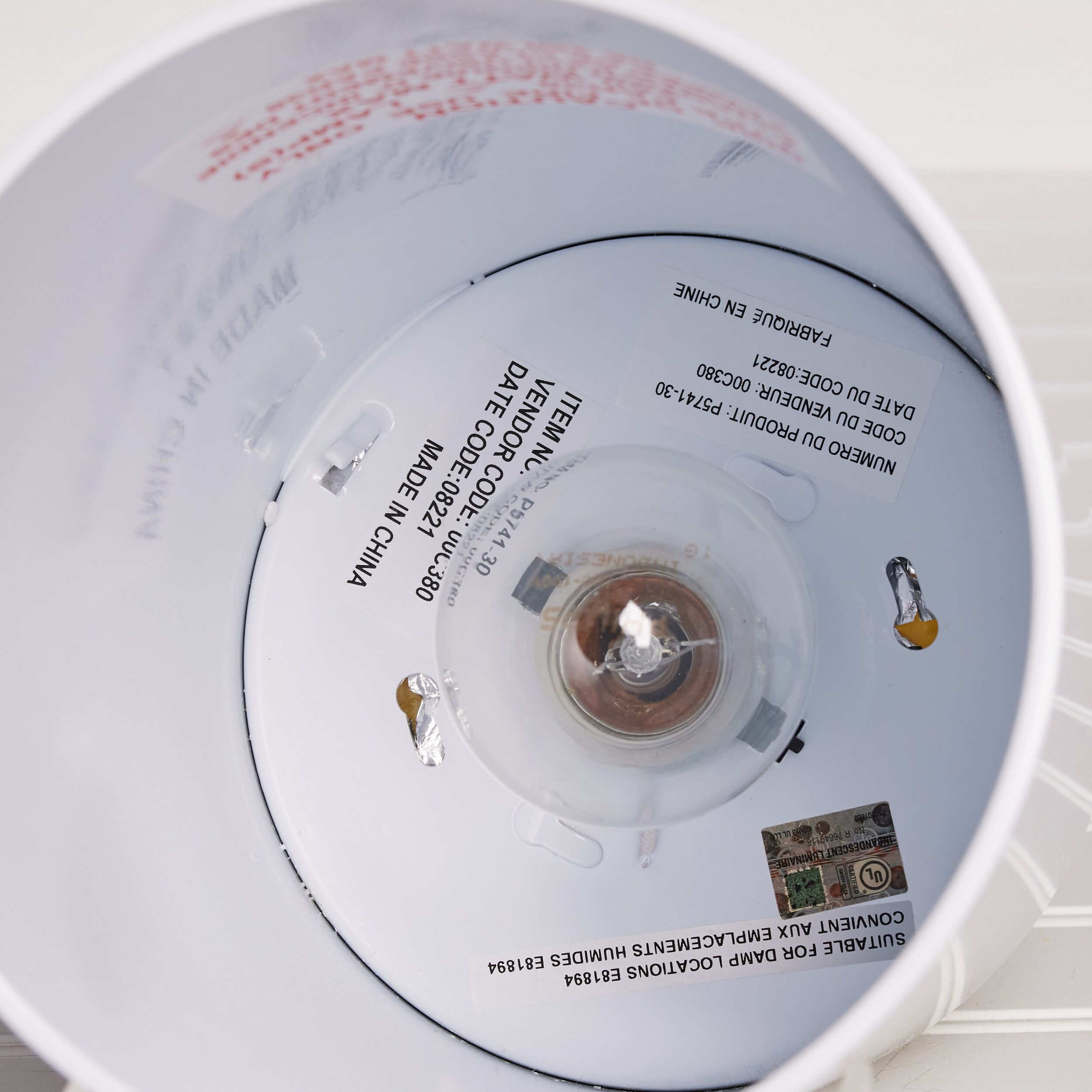 White Aluminum 12-Inch Flush Mount Cylinder Light