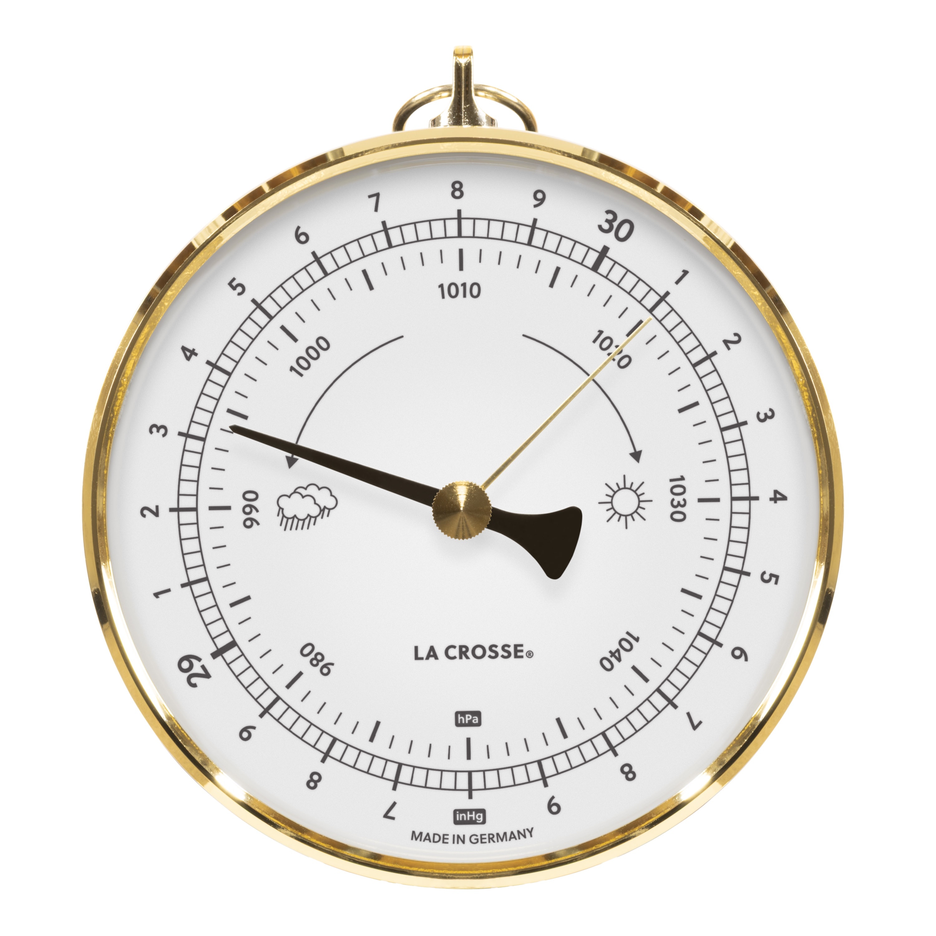 La Crosse Technology Made in Germany White Analog Dial Barometer
