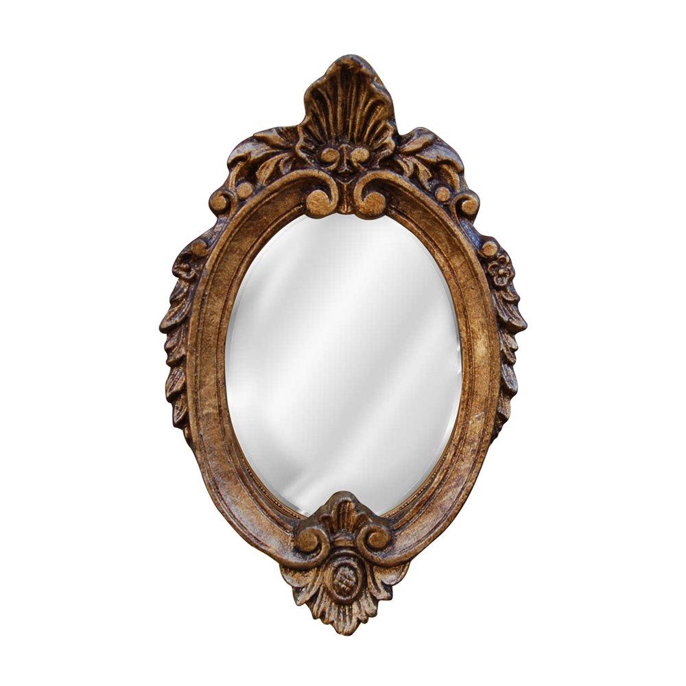  Hickory Manor Oval Mirror with Bow, Antique Gold : Home &  Kitchen