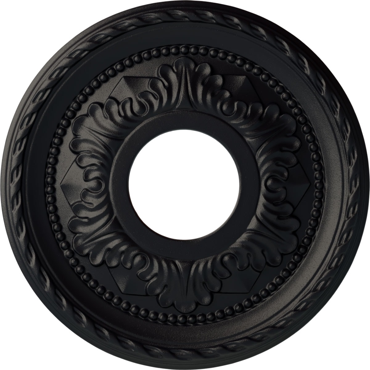 Ekena Millwork CM12PMSGS Palmetto 12.125-in W x 12.125-in L Painted Steel Gray Polyurethane Whole Ceiling Medallion