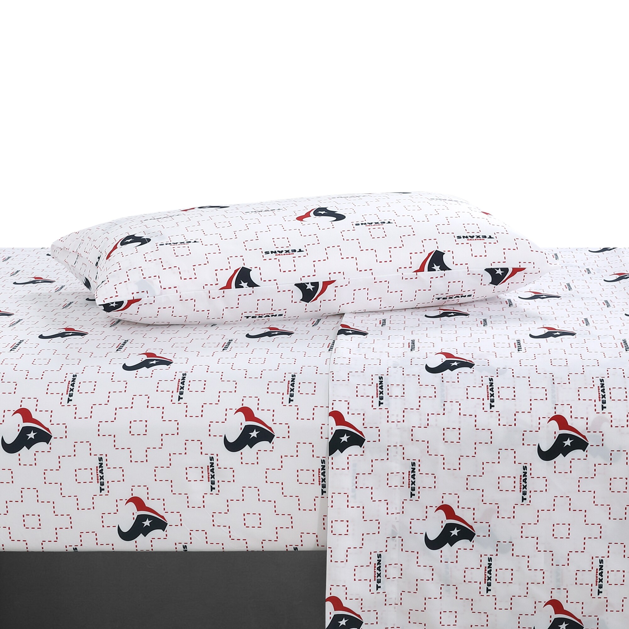 Cathay Sports Houston Texans Scatter Twin 3-Piece Sheet Set