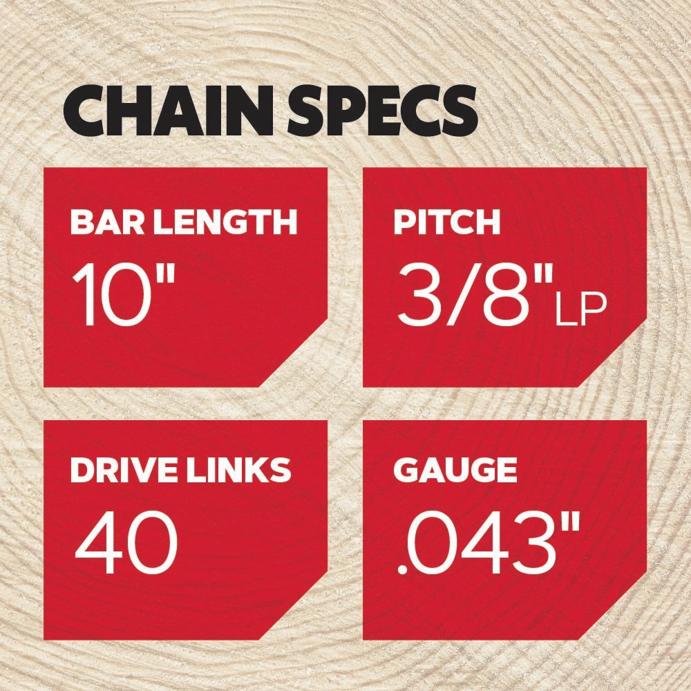 Oregon R40 40 Link Replacement Chainsaw Chain For 10-in in the