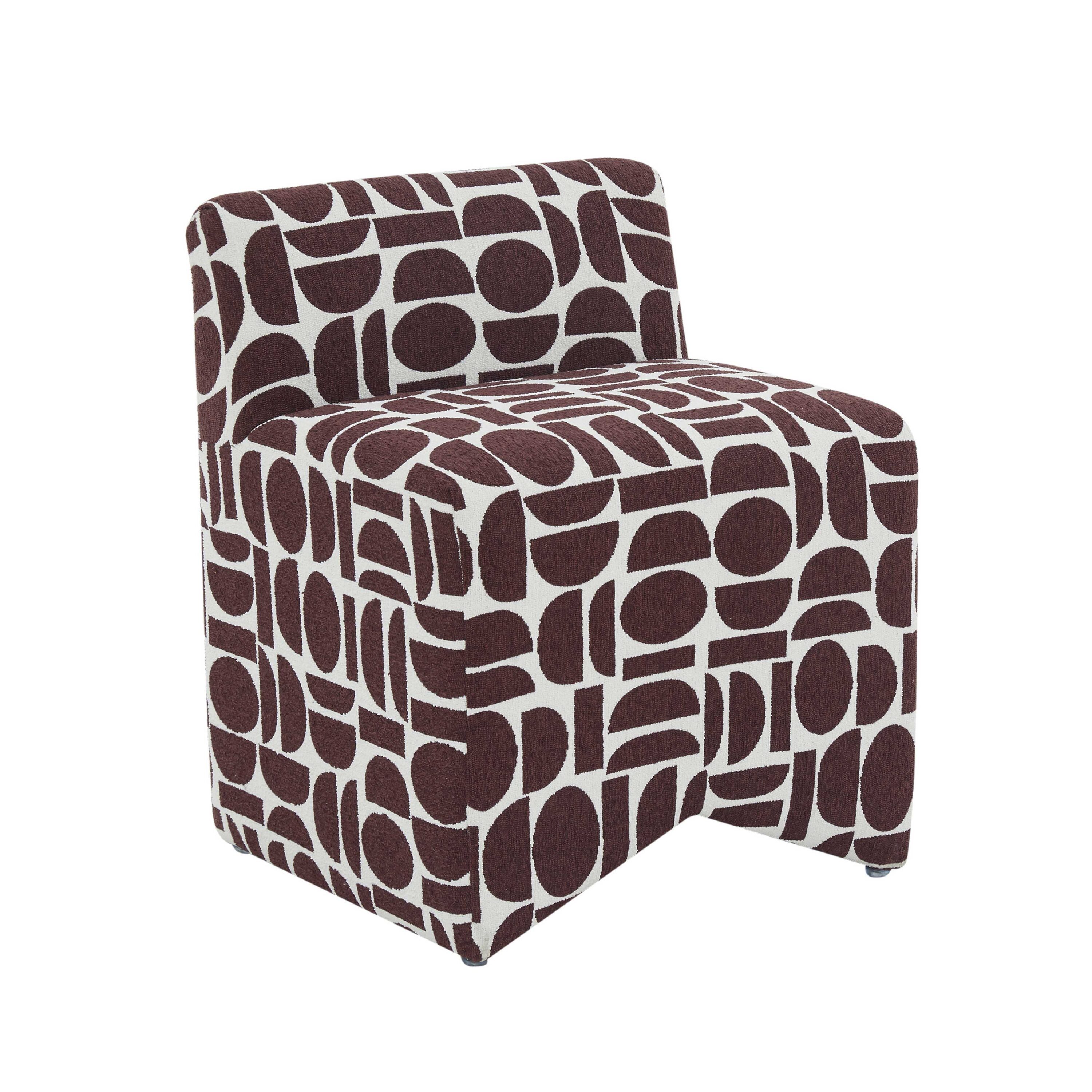 TOV Furniture TOV-OC68929 Pippa Modern Merlot Jacquard Accent Chair