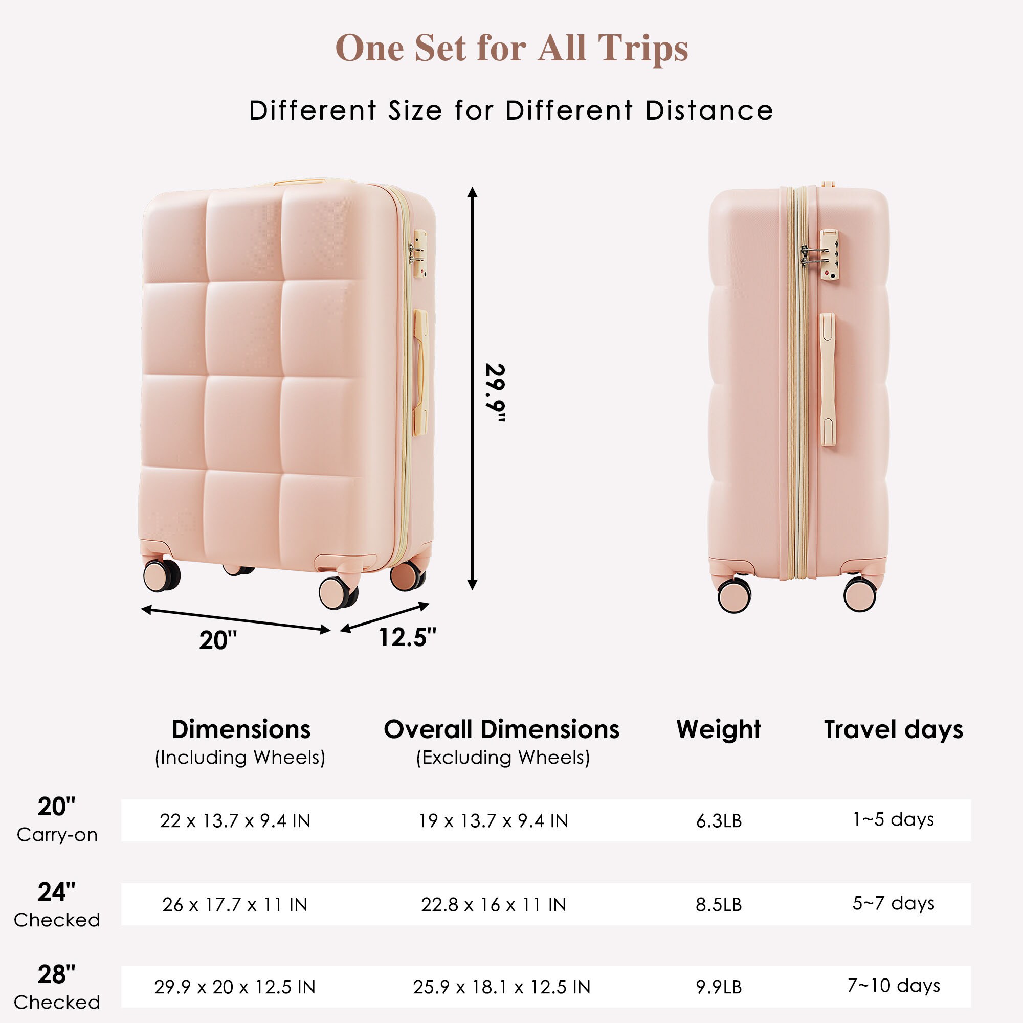 Bybafun YD9600028 Luggage-And-Luggage-Sets - View #2
