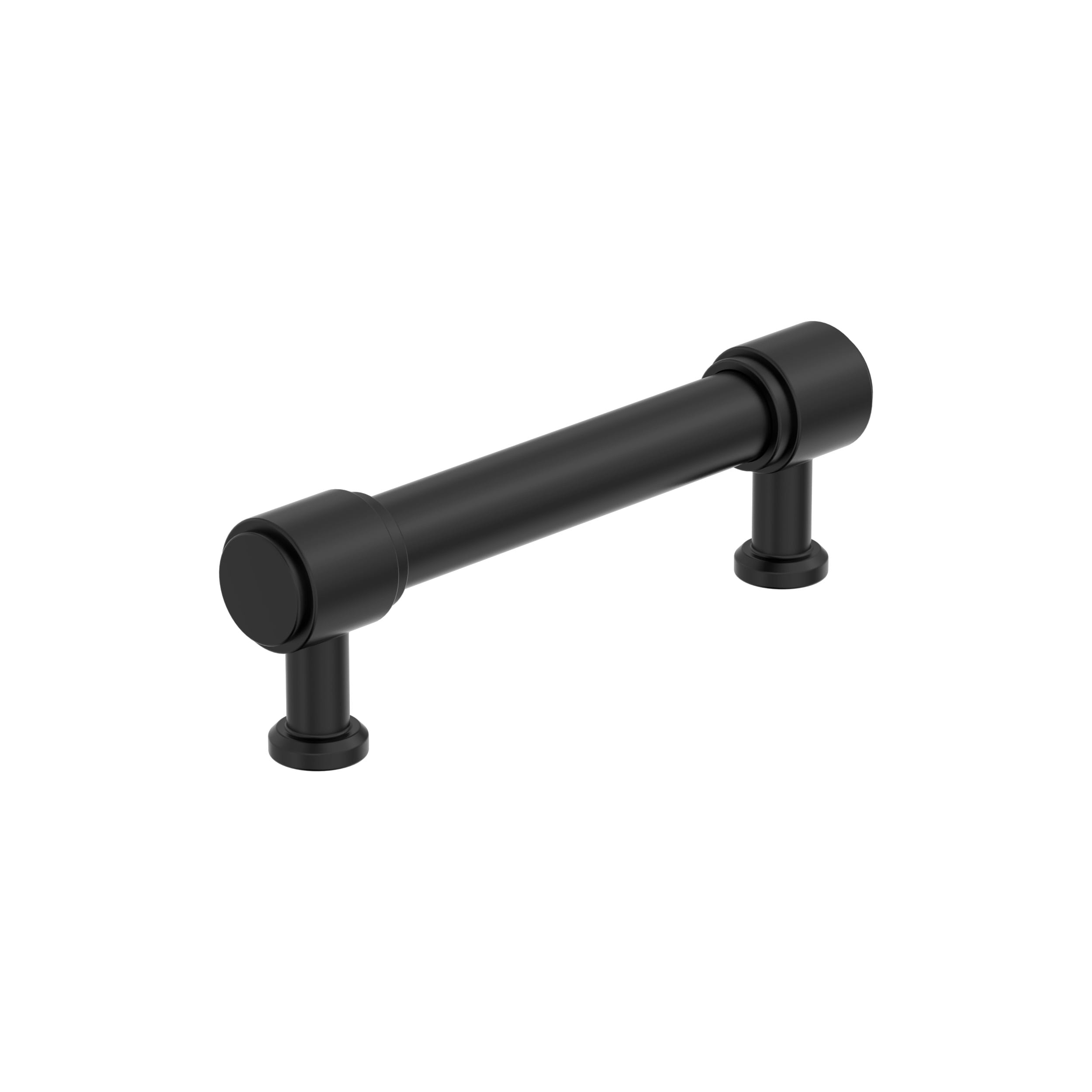 Amerock BP37463MB Faircrest 3-3/4-in , 96mm Center to Center Matte Black Cylindrical Bar Drawer Pull