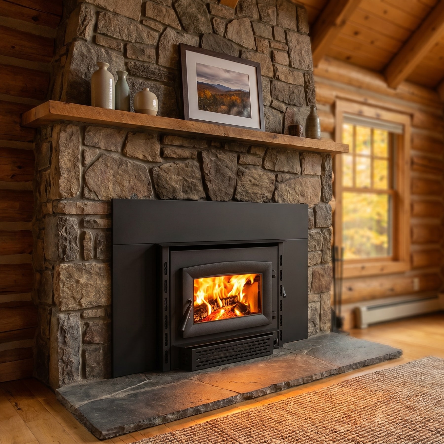 Sparrow 1 Ashley Wood　アシュレイ・ウッド Ashley Hearth Products 1200-sq ft Heating Area Firewood Stove