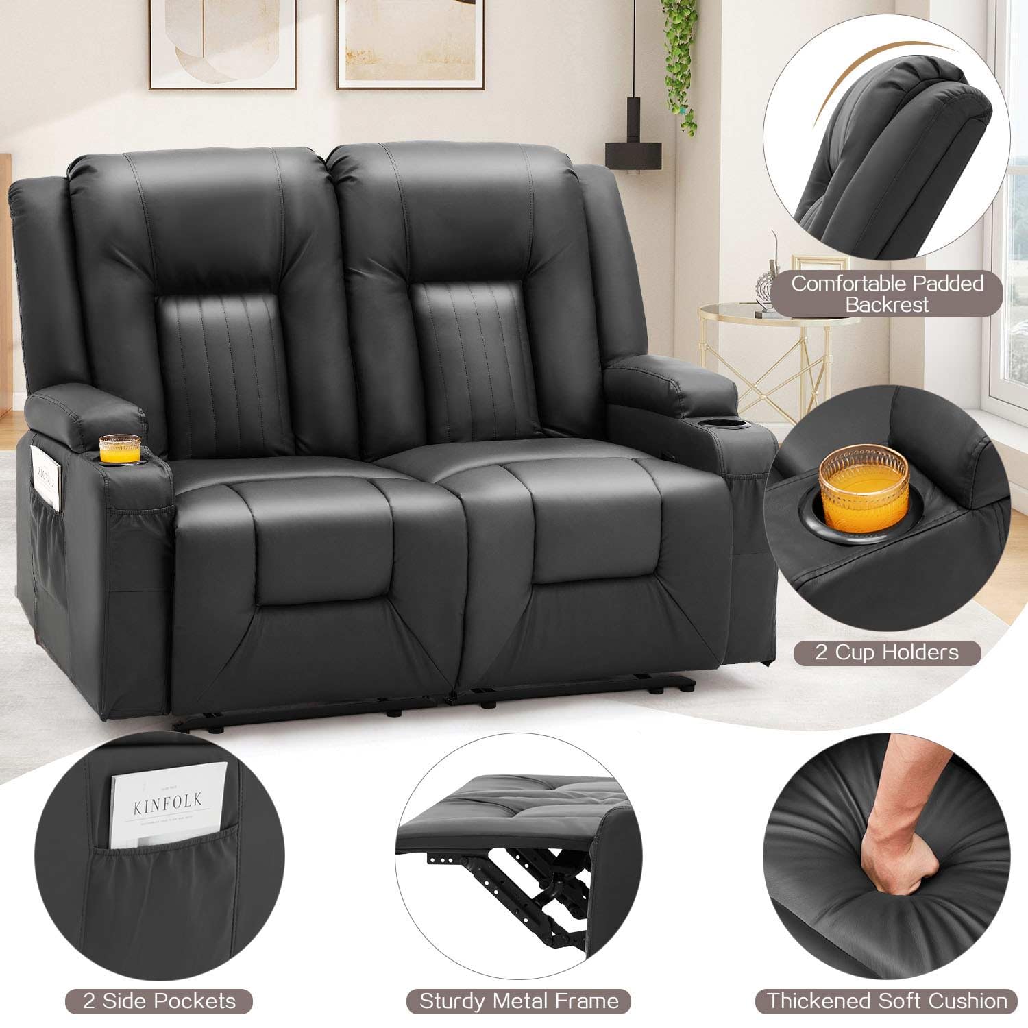 AECOJOY 13097UBK-LS01 Sofas-Loveseats - View #4