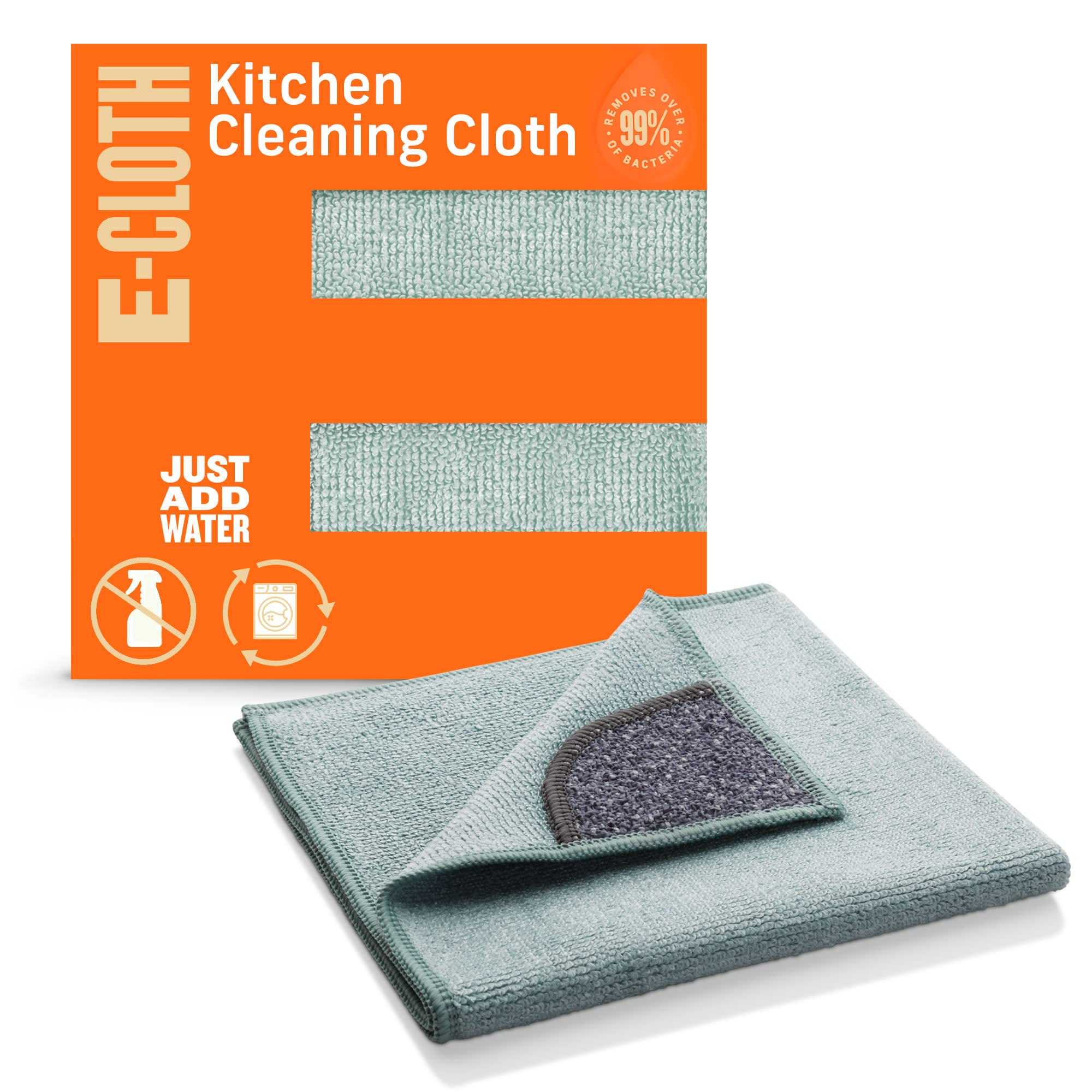 E-Cloth  Kitchen Cleaning Pack Microfiber Cloths Green