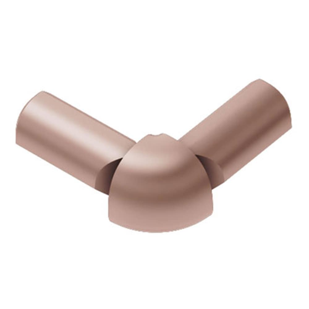 Schluter Systems E2L/RO100AK Rondec 0.375-in W x 1-in L Satin copper anodized aluminum Aluminum Outside corner Tile Edge Trim