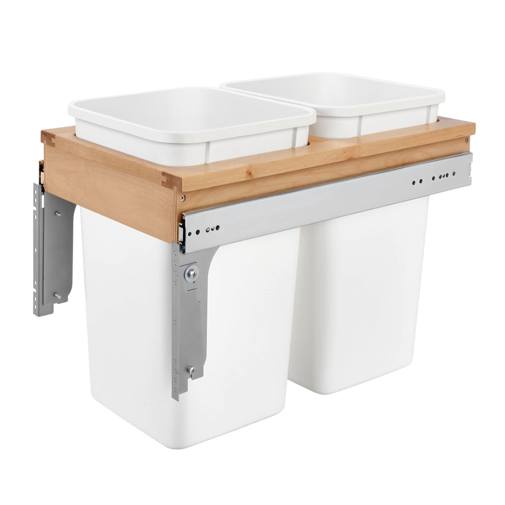Rev-A-Shelf 13.5-in W x 17.75-in H x 22.63-in D Light Brown Pull-out Pull-out trash can