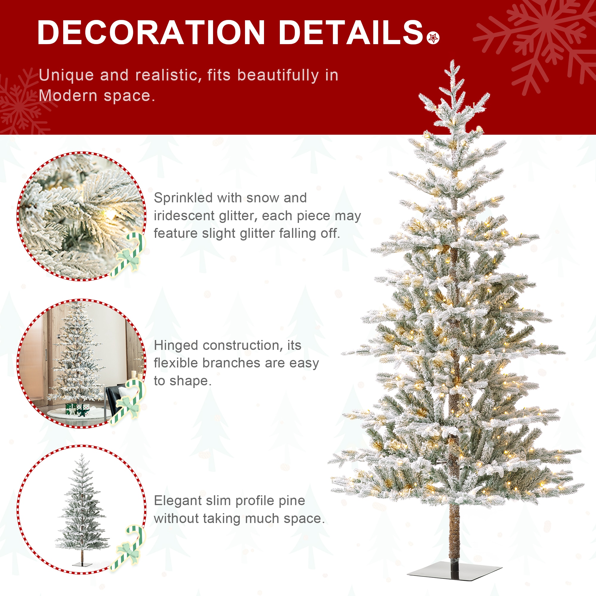 Glitzhome 2014600133 Artificial-Christmas-Trees - View #8