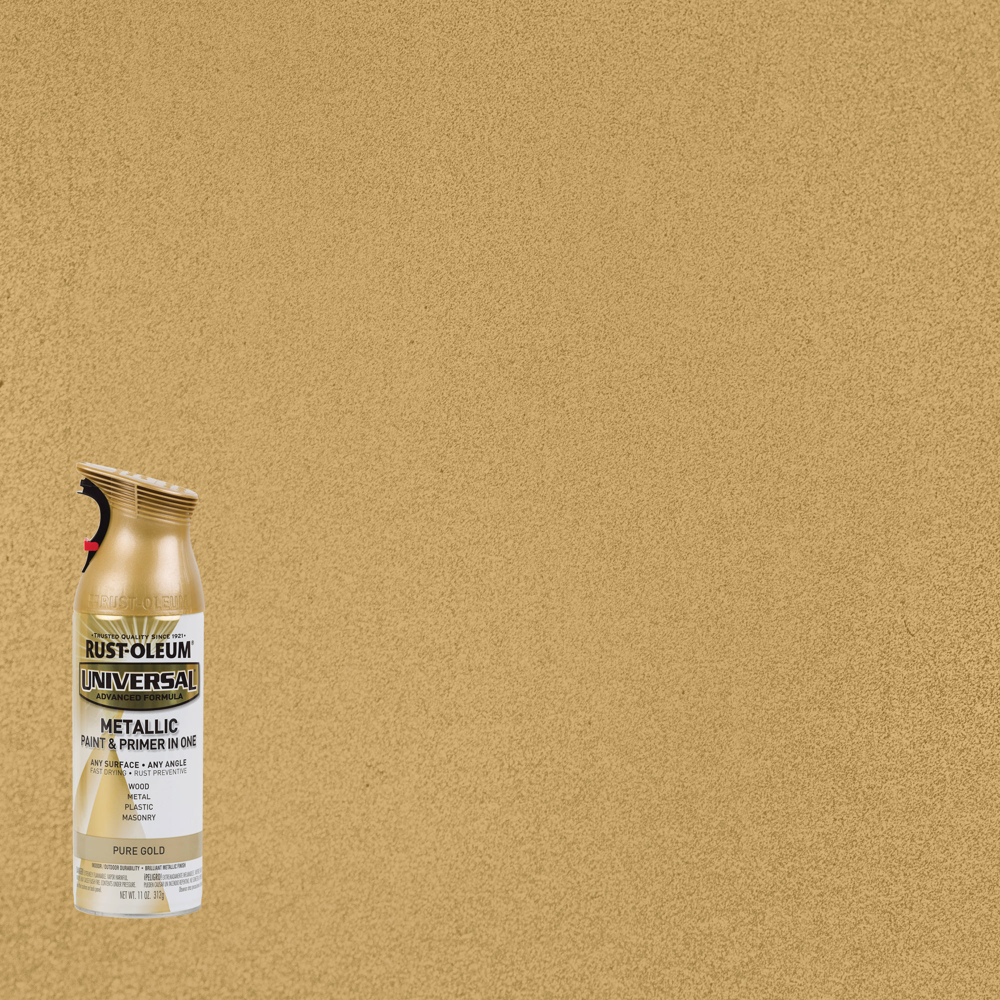 Rust-Oleum Universal Gloss Pure Gold Metallic Spray Paint and Primer In One (NET WT. 11-oz)