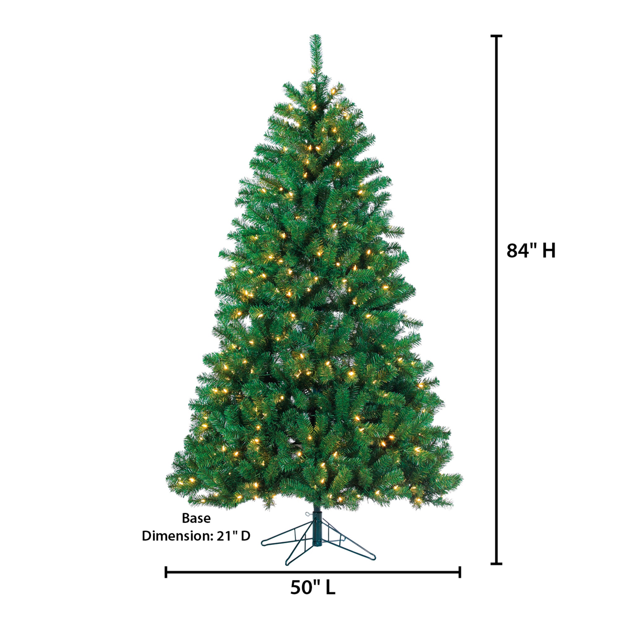 Sterling Tree Company 7-ft Pine Pre-lit Artificial Christmas Tree with ...