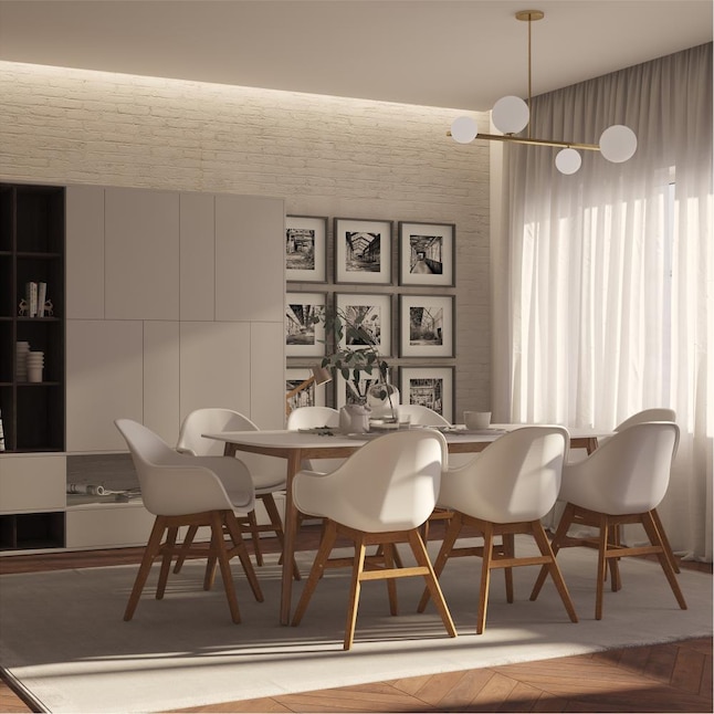 White Contemporary Modern Dining Room, Contemporary Dining Room Sets For 8