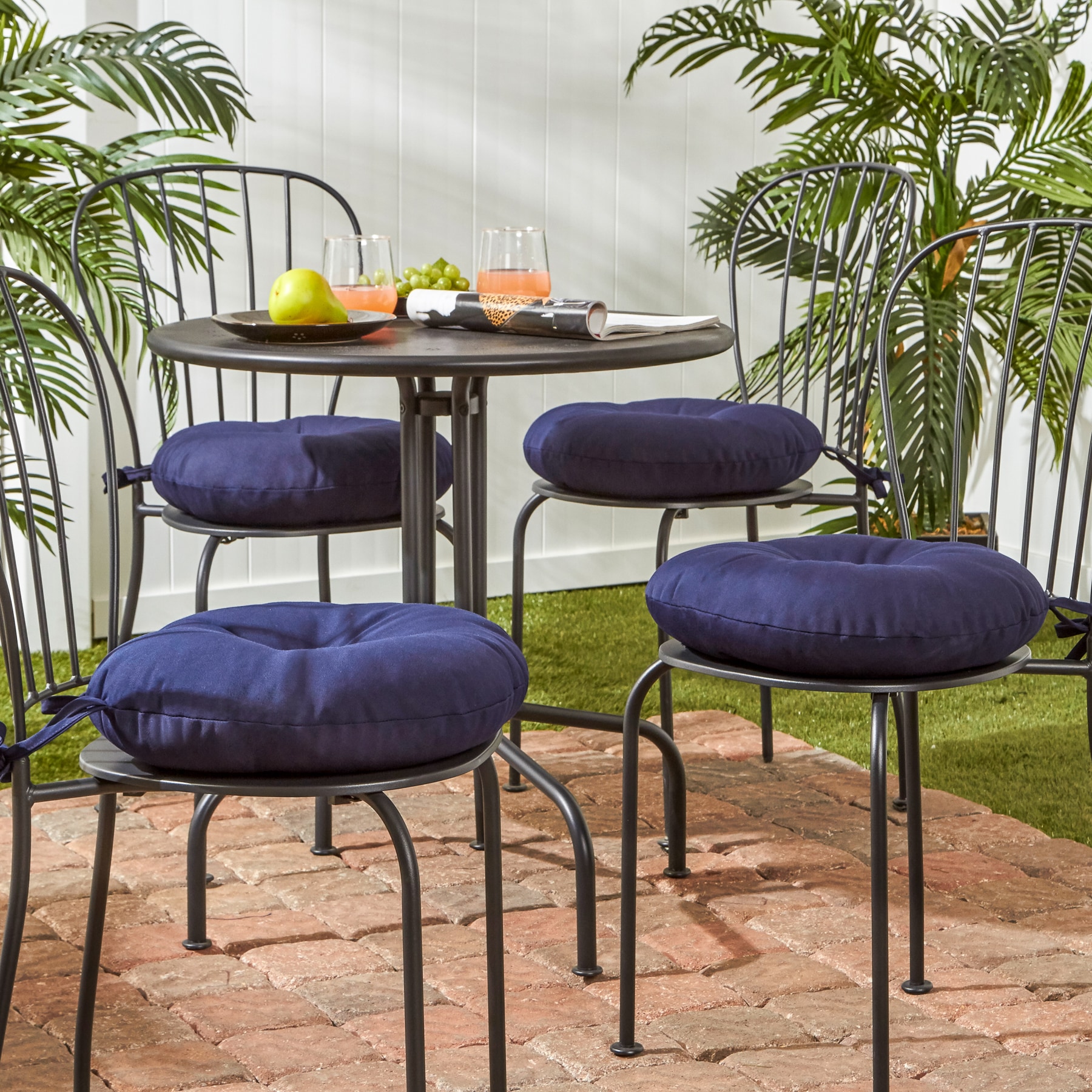Greendale Home Fashions OC6816S4-NAVY Patio-Furniture-Cushions - View #3