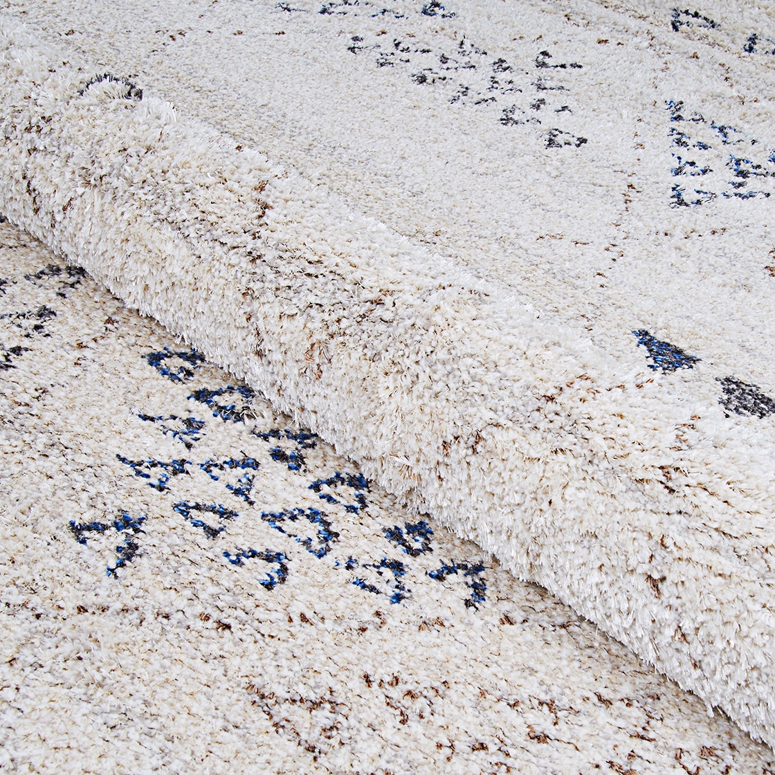 Bromley Ivory Shag Wool Blend 2' x 3' Area Rug