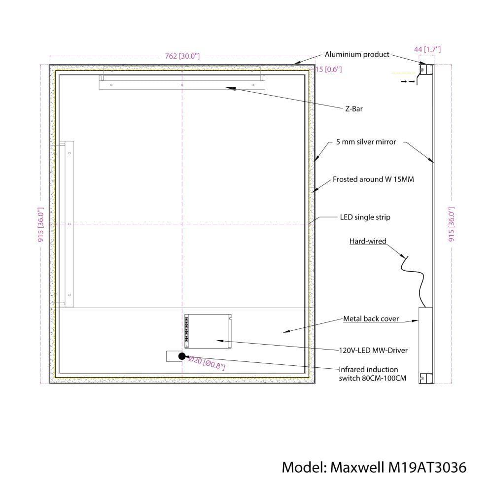 Dyconn Faucet M19AT3036 Framed-Bath-Mirrors - View #8