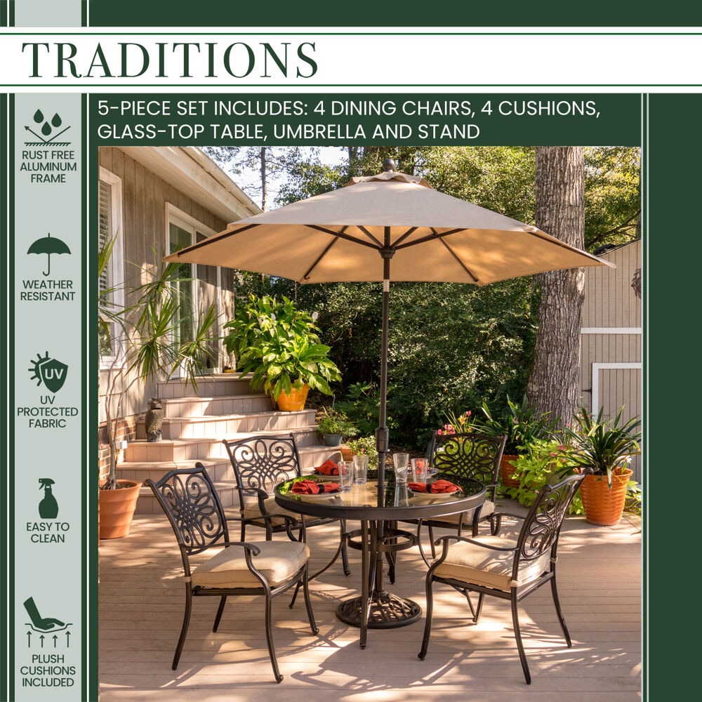 Hanover TRADDN5PCG-SU Patio-Dining-Sets - View #2