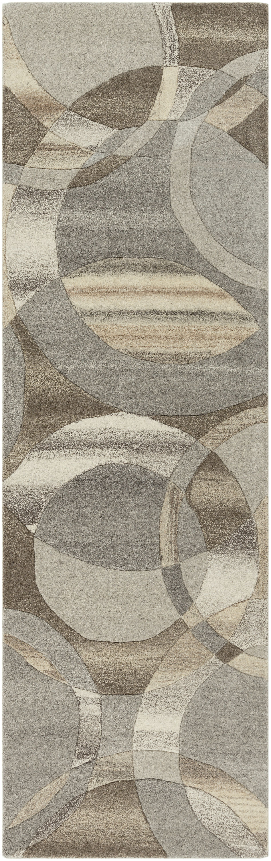 Livabliss FM7210-312 Forum 3 x 12 (ft) Tufted Wool Gray Rectangular Indoor Geometric Mid-Century Modern Runner rug