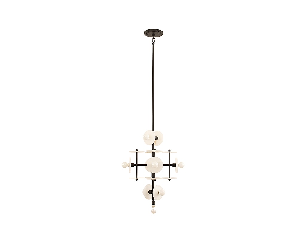 Amani Black Cashmere 9-Light Modern LED Chandelier