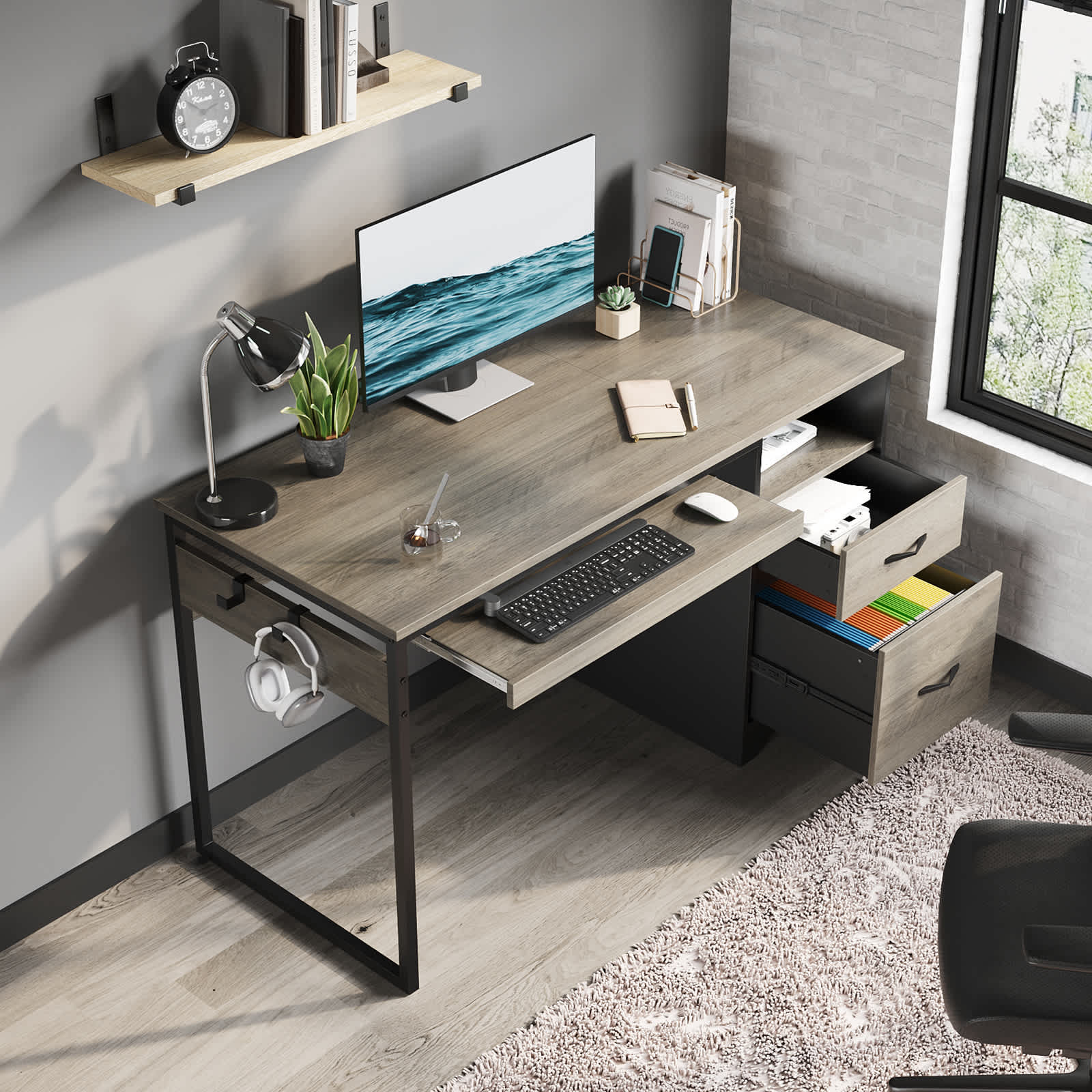 Bestier LOW-H104612N-GRW desks - View #2