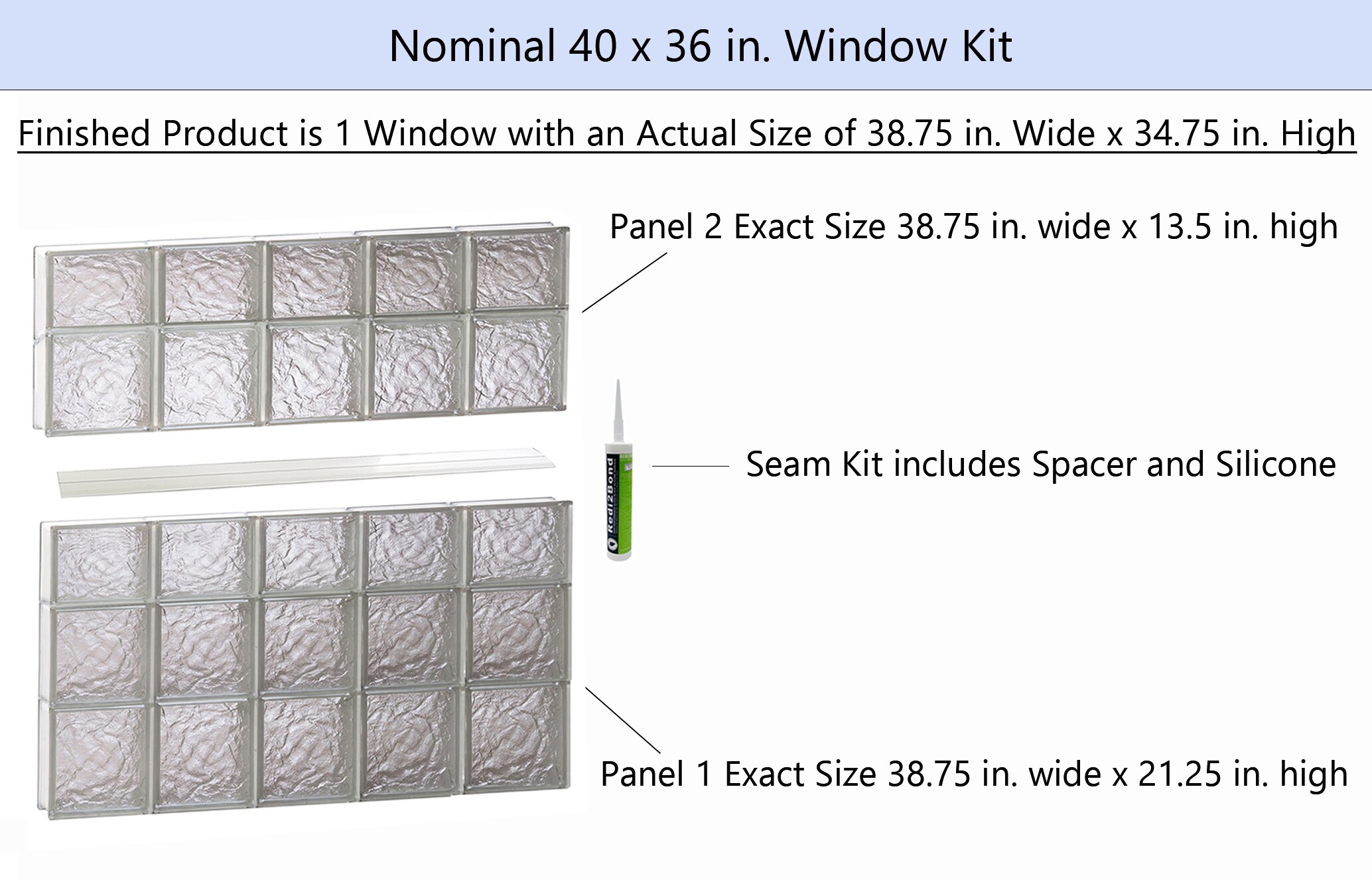 REDI2SET S4036IS Glass-Block-Windows - View #2
