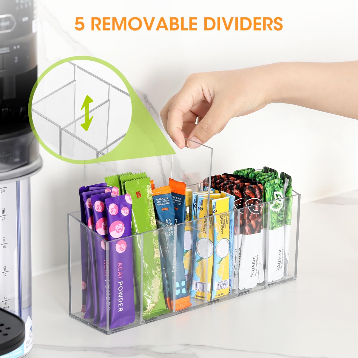 Yichuhaoxi Drink Packet Organizer Mountable Holder with Adhesive ...