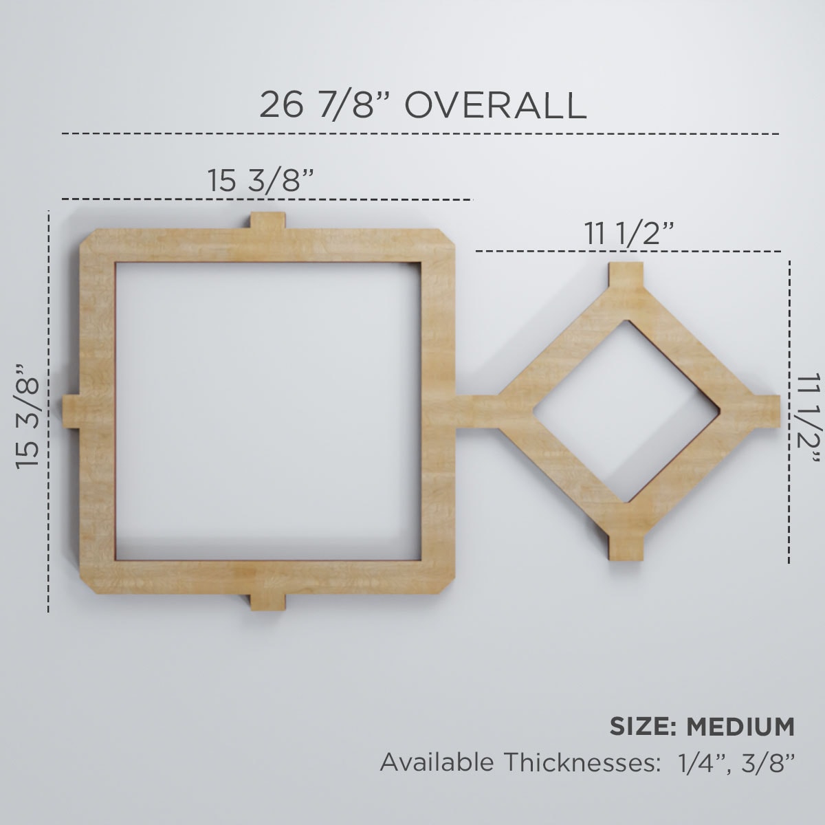 Ekena Millwork WALW16X16X0375ARCCH Wall-Panels - View #2