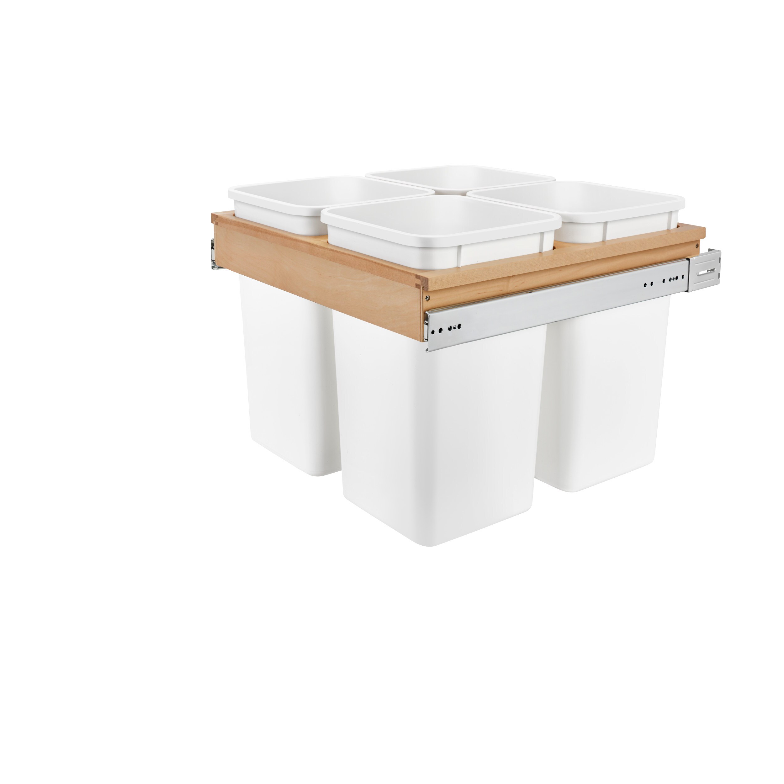 Rev-A-Shelf 4WCTM-27-4-597-FL 27-Quart 4-Bin Pull Out Trash Can