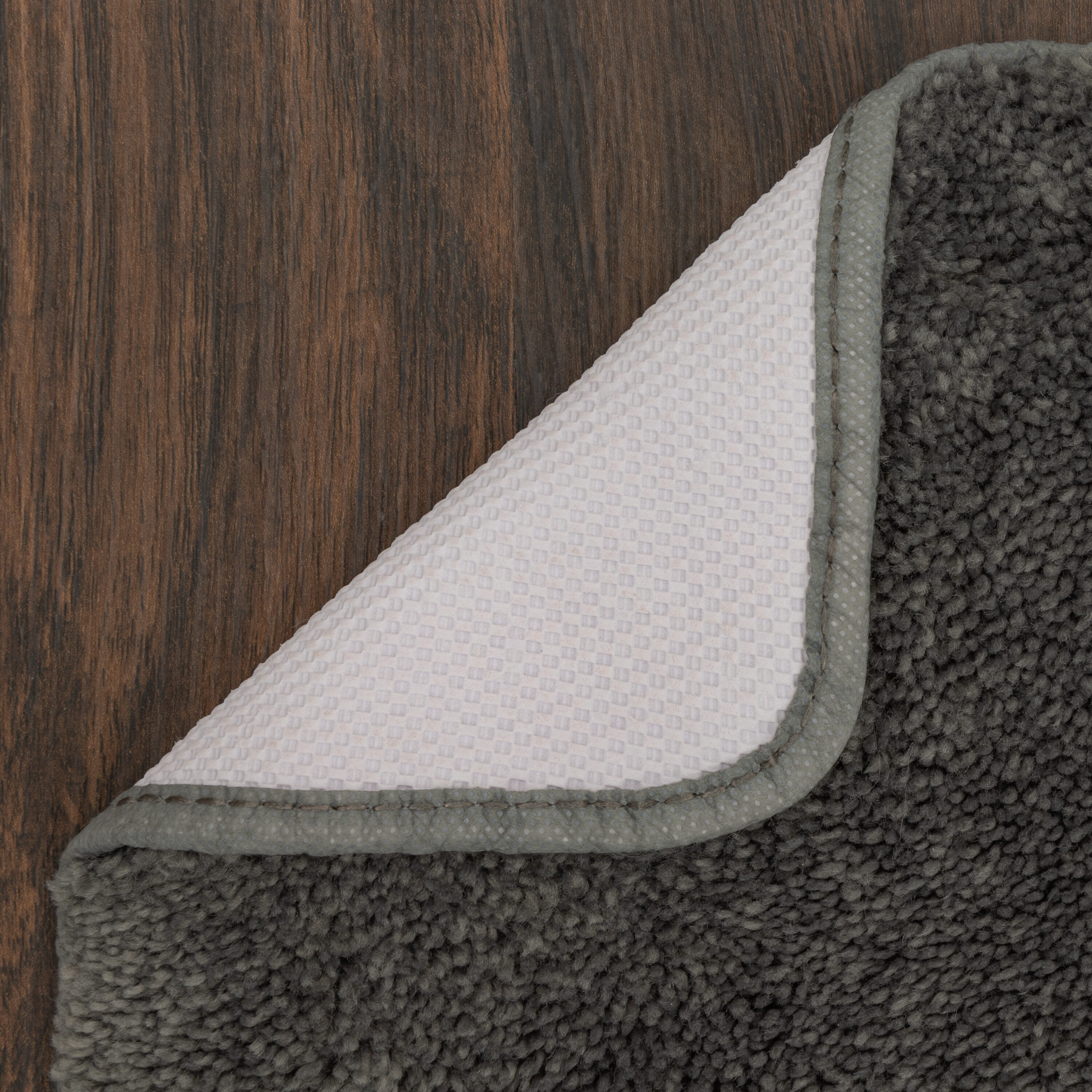 allen + roth 20-in x 32-in Dark Gray Polyester Bath Mat in the