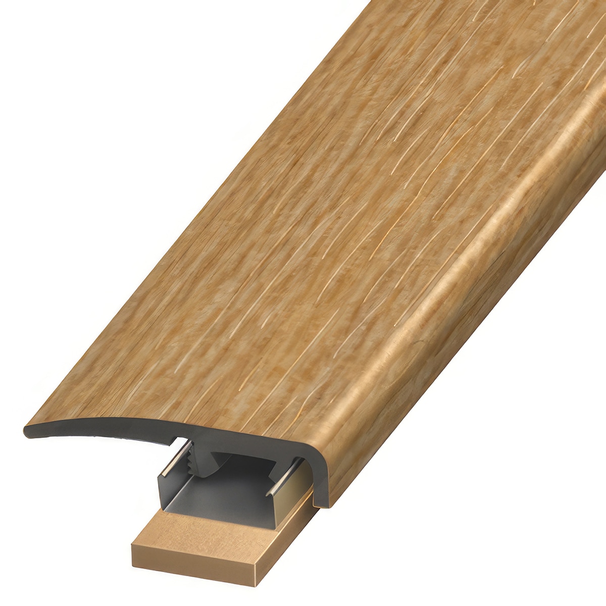 Versatrim SCAP-117253 Allura Flex Forbo-Allura Flex-Pure Oak Prefinished 0.3125-in T x 1.375-in W x 94-in L PVC End cap