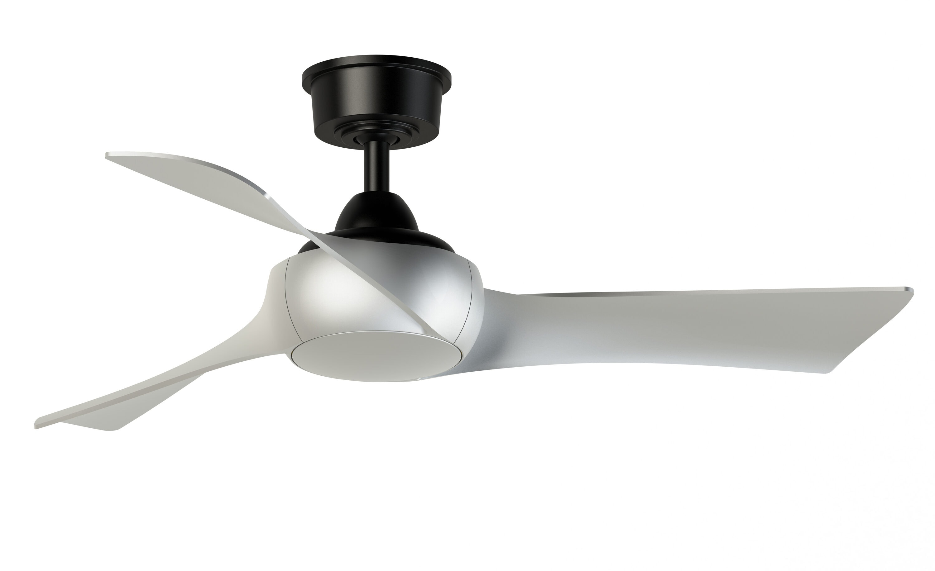 Fanimation Wrap Custom 44-in Black with Brushed Nickel Blades Indoor/Outdoor Smart Ceiling Fan Light Kit Compatible and Remote (3-Blade) FPD8530BL-44BN Sansujyuku sansujyuku.com