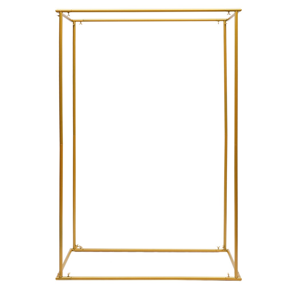 CNCEST OT-ZJGJ-5169 3.9-ft W x 5.9-ft H Flat Gold Wrought iron Garden Arbor