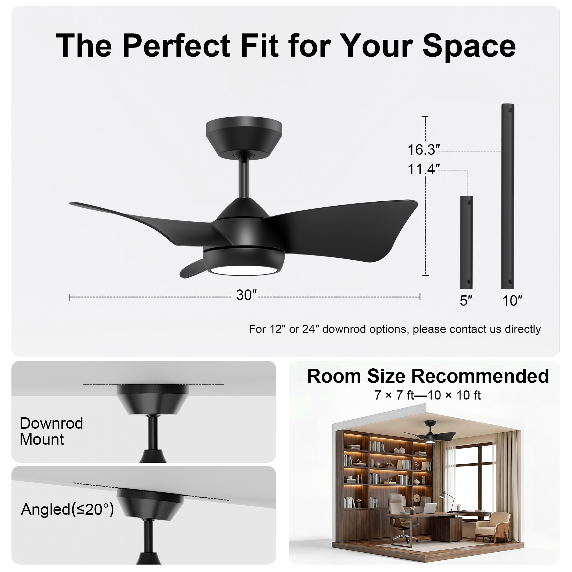 GreenEver CFL-0006-BK Ceiling-Fans - View #4