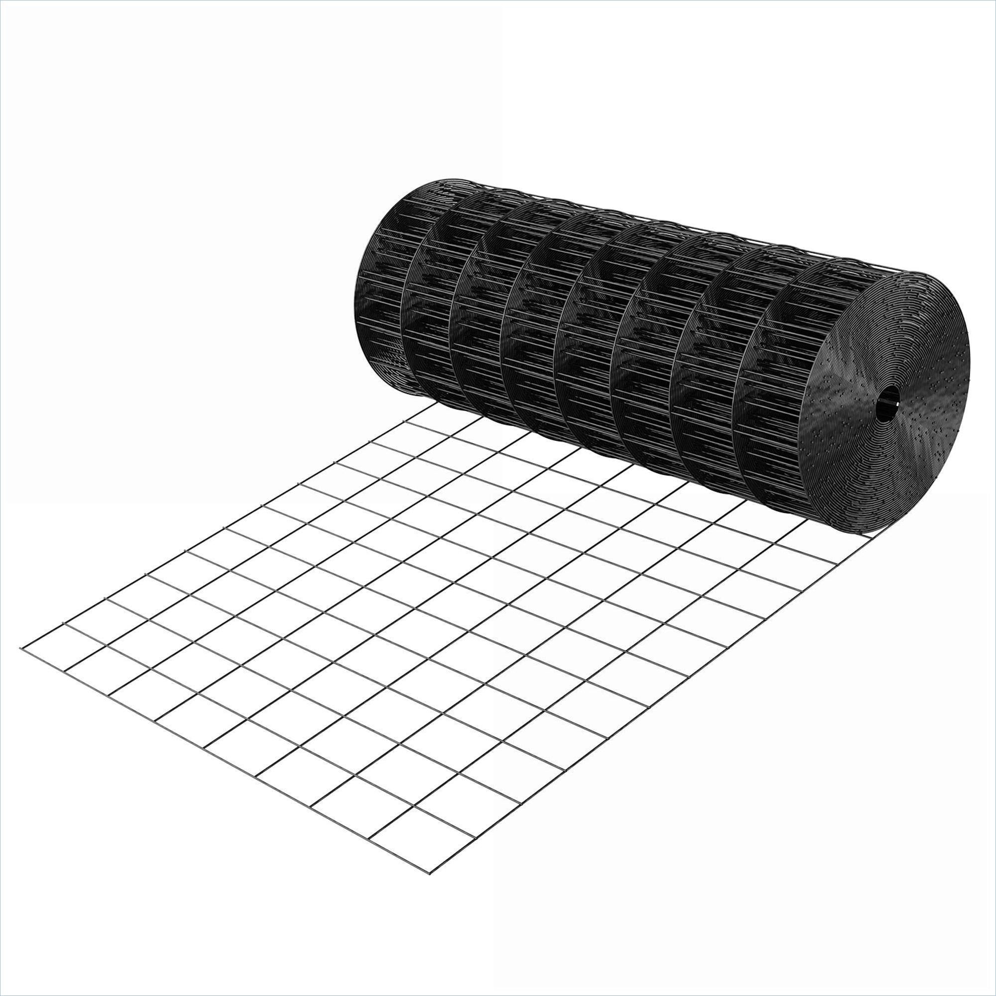 Watnature  24 in times 25 ft Hardware Cloth 16 Gauge 2 times 3 in Mesh Matte Black Galvanized Welded Wire Fencing Heavy Duty for Garden and Animal Enclosures