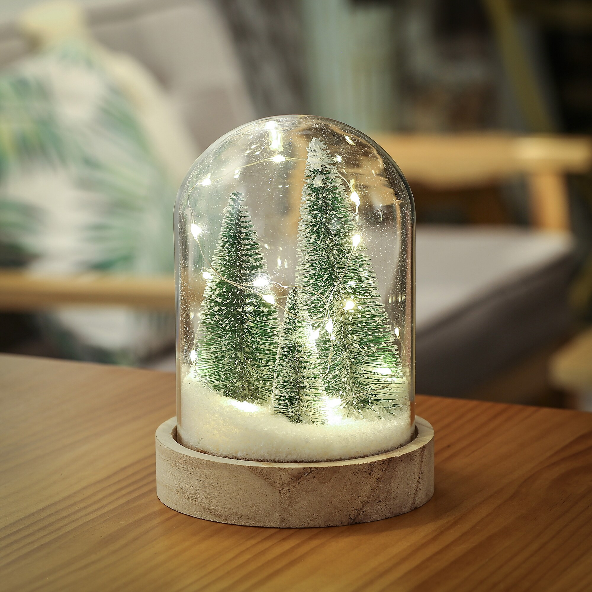 Luxen Home 7.9-in Lighted Tree Battery-operated Batteries Included ...