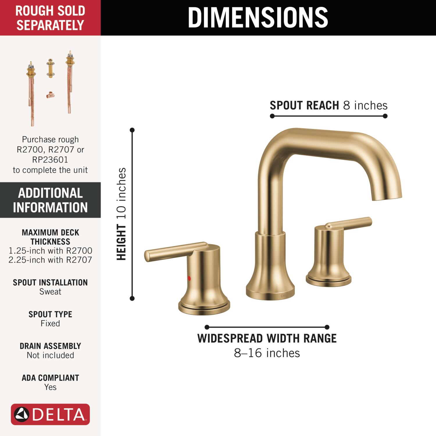 Delta T2754-CZ Roman-Tub-Faucets - View #4