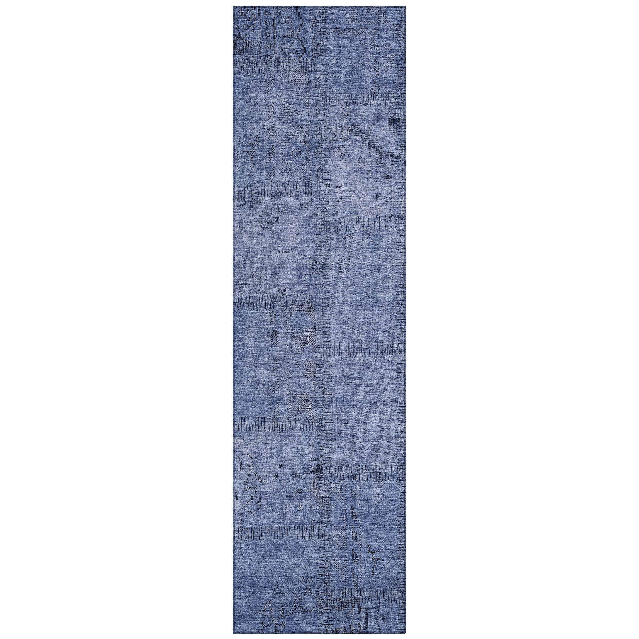Addison Rugs ACN685BU2X8 Chantille ACN685BU 2 x 7 (ft) Polyester Blue Rectangular Indoor/Outdoor Geometric Machine washable Area rug