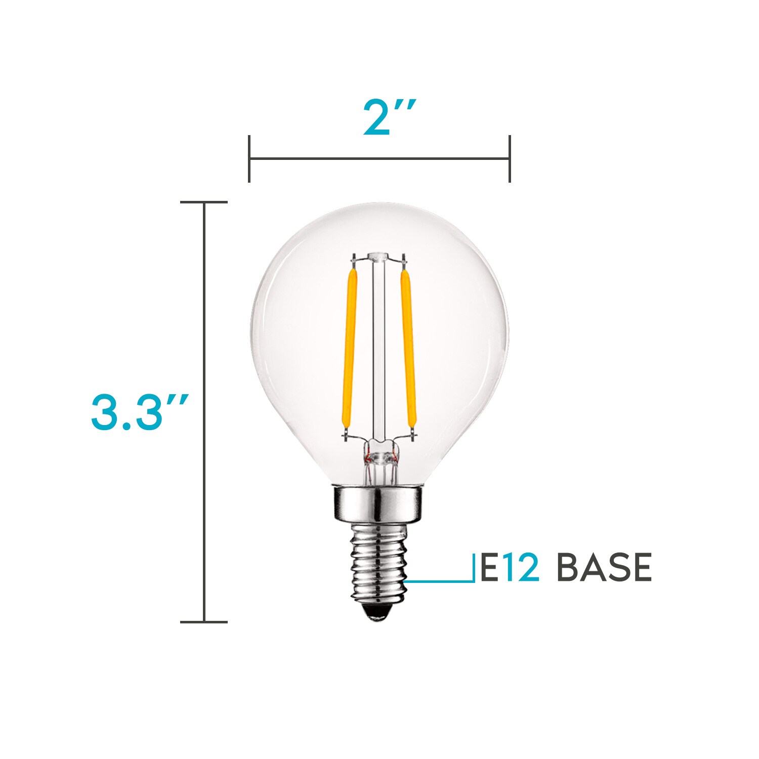 Luxrite 40-Watt EQ G16.5 Bright White Candelabra Base (e-12) Dimmable ...