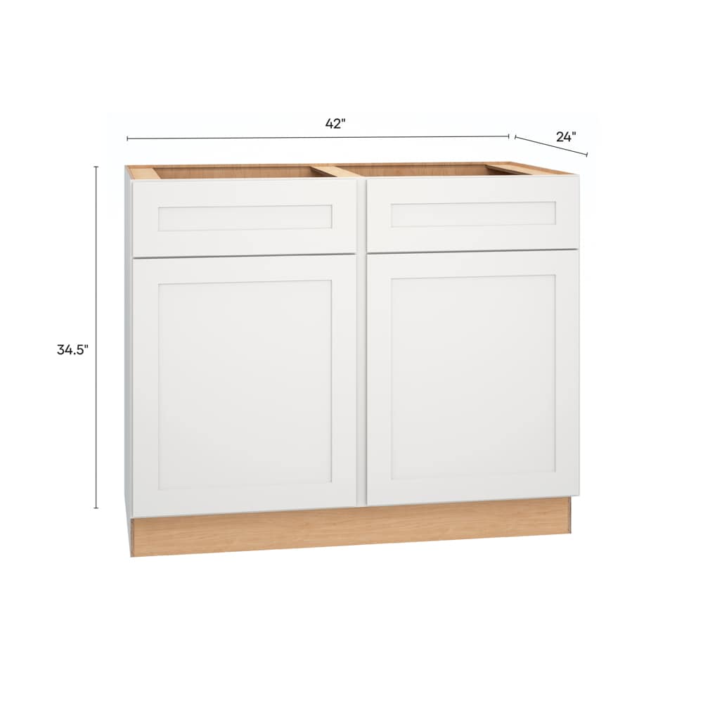 42 in. Sink & Drawer Bathroom Vanity Base Cabinet in Unfinished Poplar |  Shaker Style